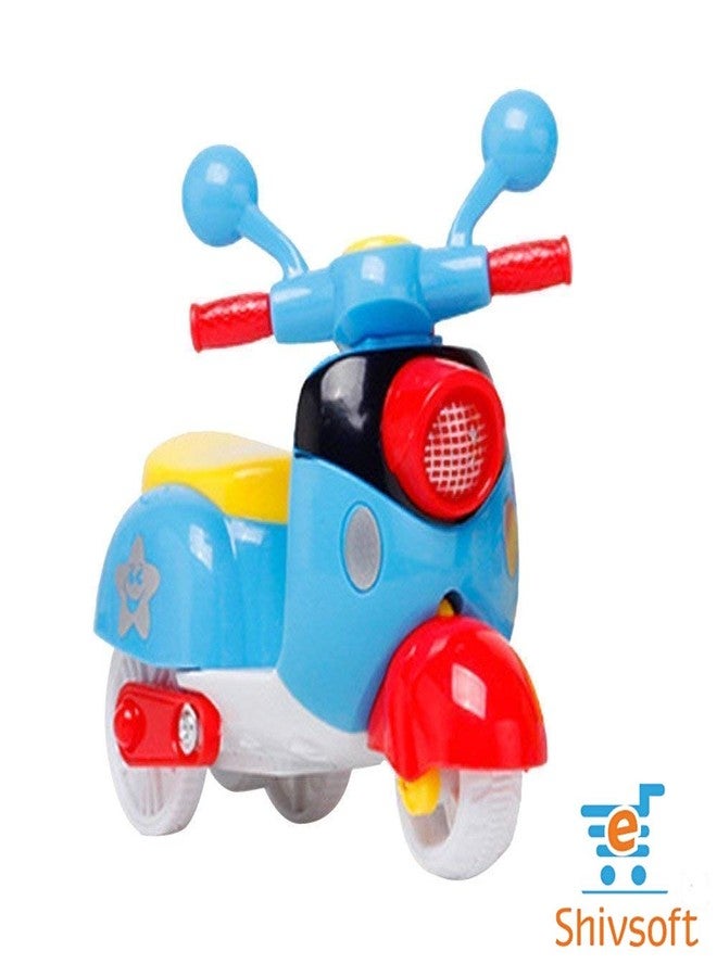 Shivsoft Unbreakable Cute Bright Color Push and Go Toy Scooter for Kids (Multicolour)(8.5 x 6 x 5.cm) - Image 2